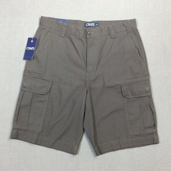 Chaps Shorts Men's 32 Gray Mechanic Cargo Casual Preppy NWT - Picture 1 of 10